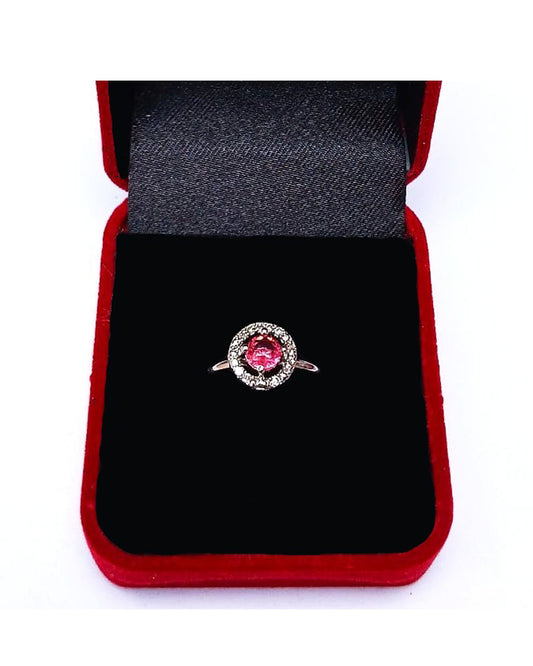 PINK RHINESTONE AD RING