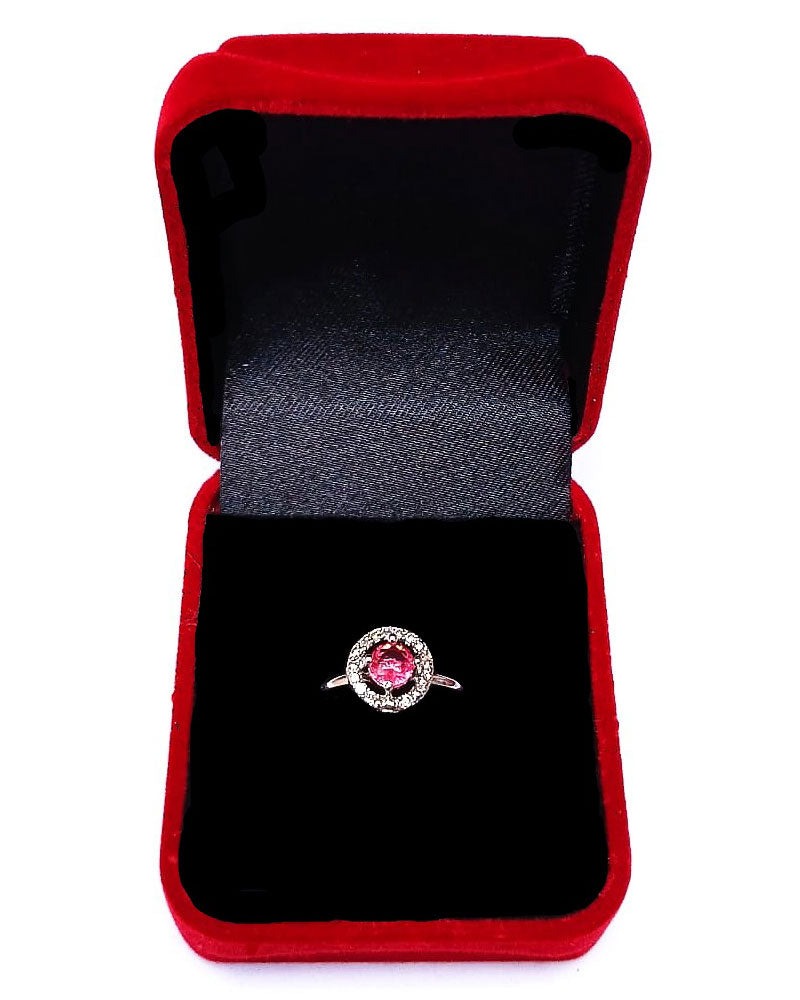 PINK RHINESTONE AD RING