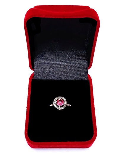 PINK RHINESTONE AD RING