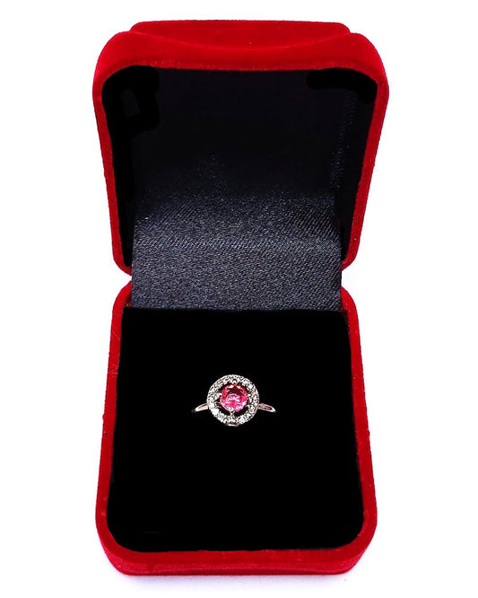 PINK RHINESTONE AD RING