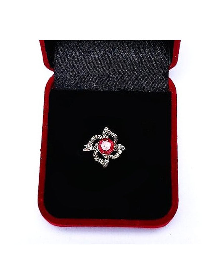 RED RHINESTONE AD RING