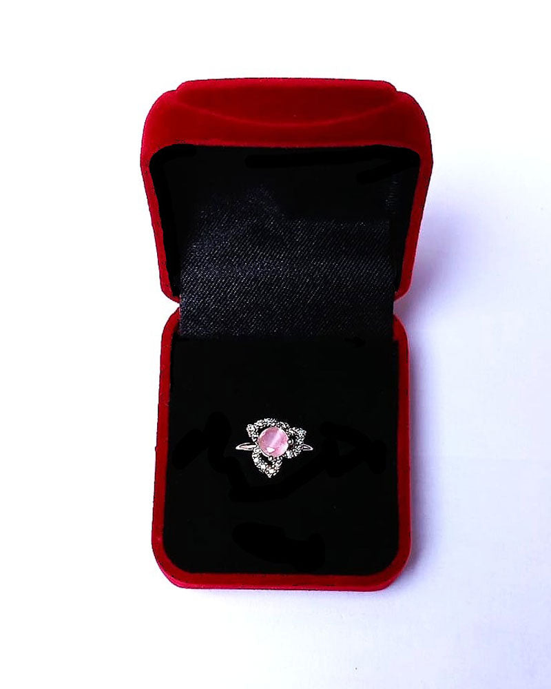 PINK RHINESTONE AD RING