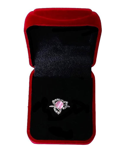 PINK RHINESTONE AD RING