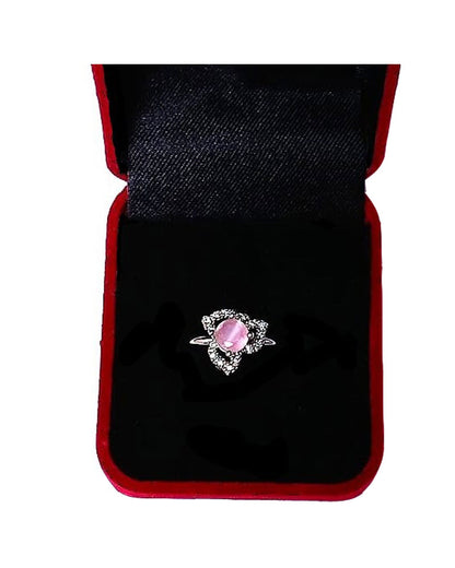 PINK RHINESTONE AD RING