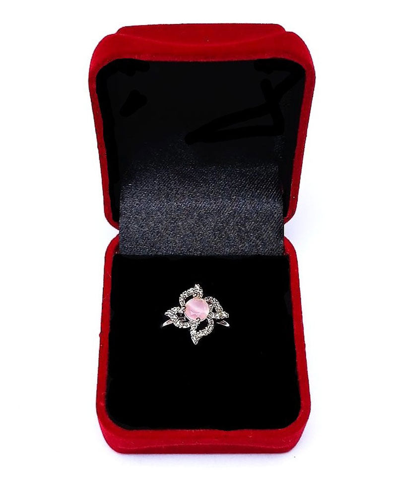 PINK RHINESTONE AD RING