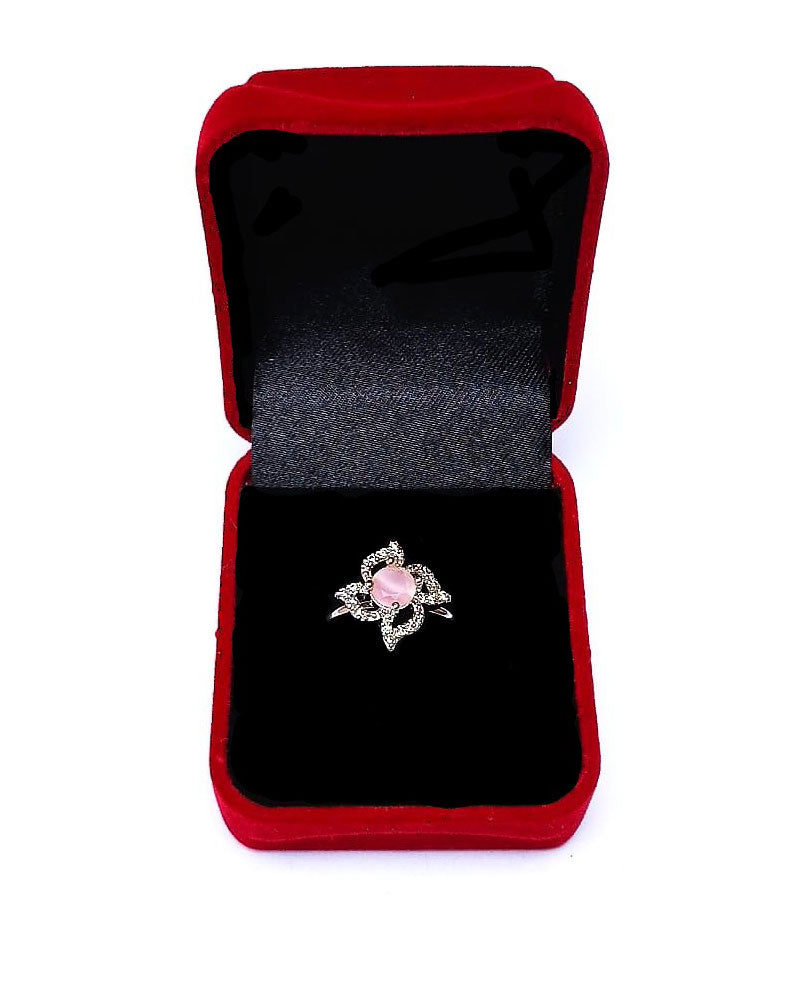 PINK RHINESTONE AD RING