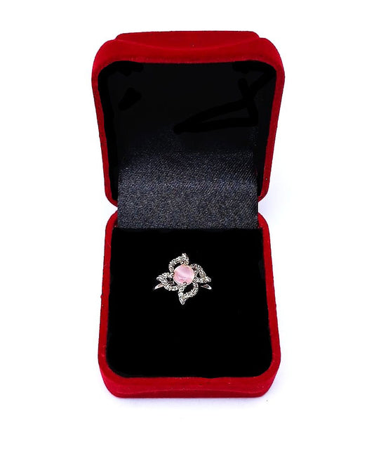 PINK RHINESTONE AD RING