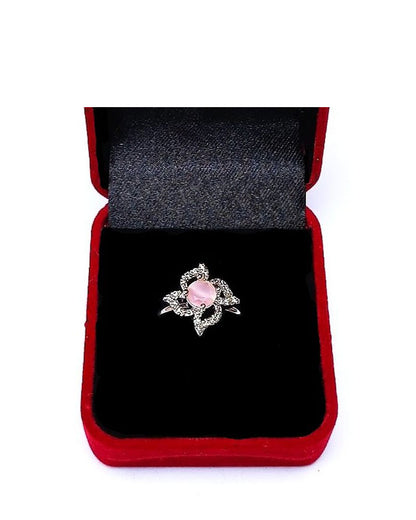 PINK RHINESTONE AD RING
