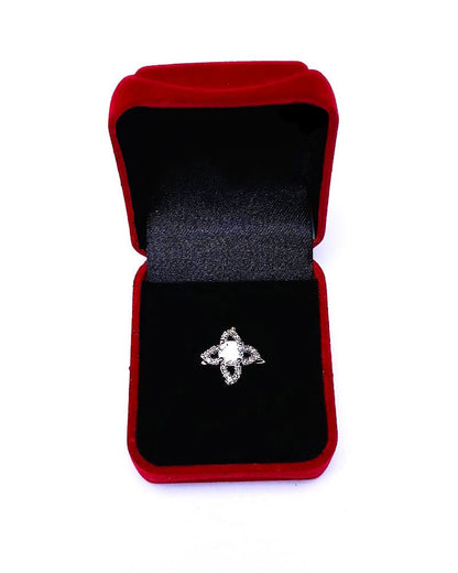 CLEAR RHINESTONE AD RING