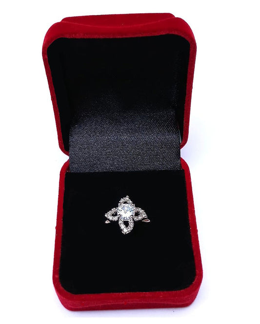 CLEAR RHINESTONE AD RING