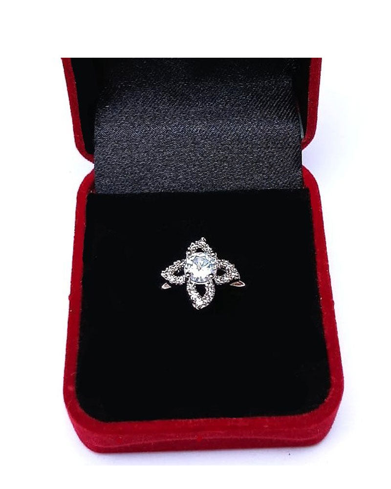 CLEAR RHINESTONE AD RING