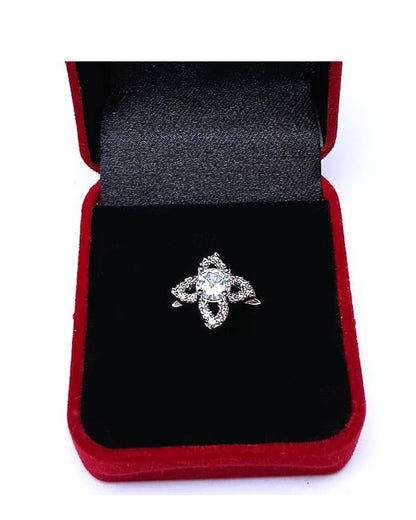 CLEAR RHINESTONE AD RING