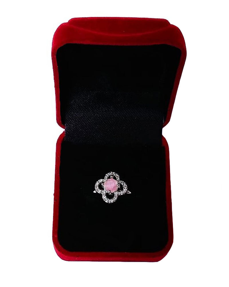 PINK RHINESTONE AD RING