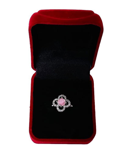 PINK RHINESTONE AD RING