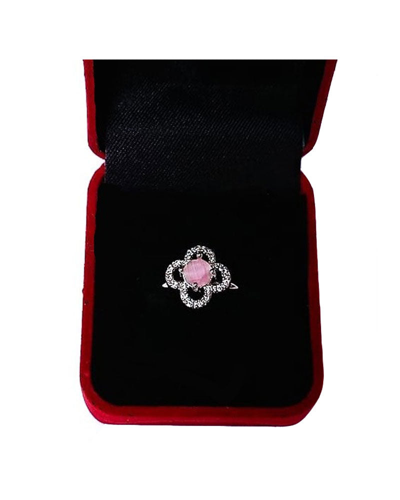 PINK RHINESTONE AD RING