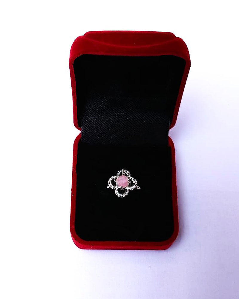 PINK RHINESTONE AD RING