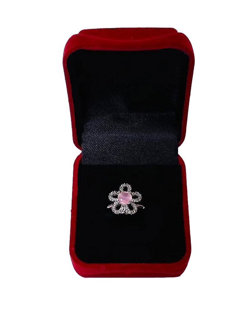 PINK RHINESTONE AD RING