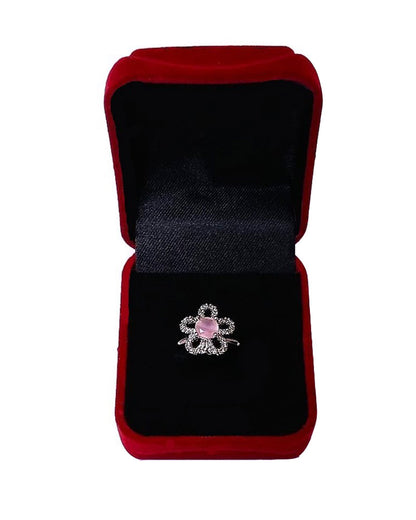 PINK RHINESTONE AD RING