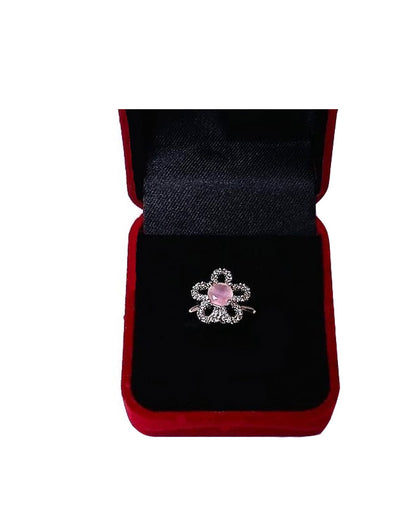 PINK RHINESTONE AD RING