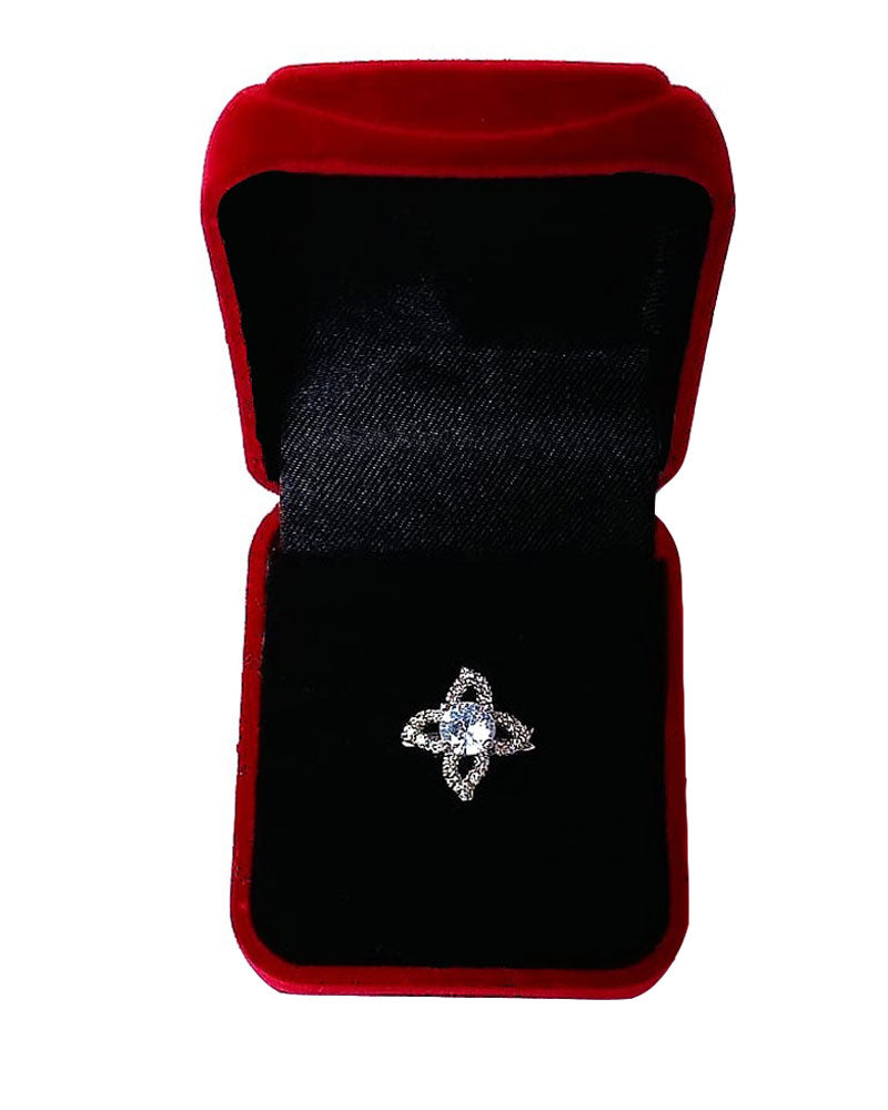 CLEAR RHINESTONE AD RING