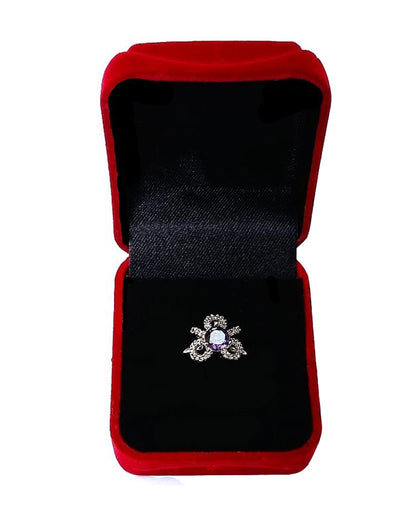PURPLE RHINESTONE AD RING