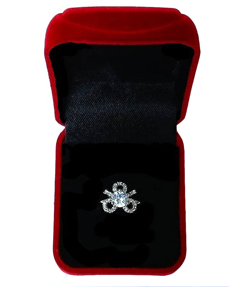 CLEAR RHINESTONE AD RING