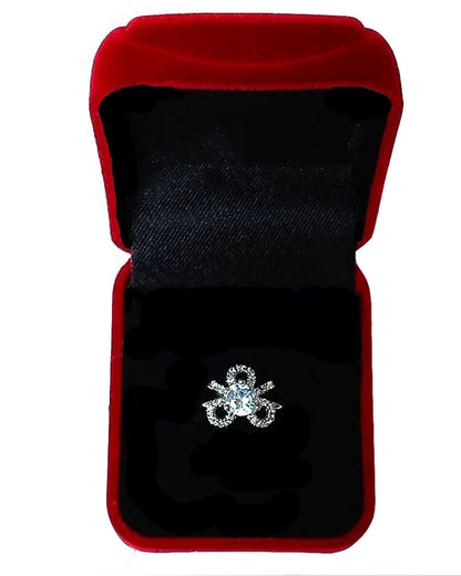 CLEAR RHINESTONE AD RING