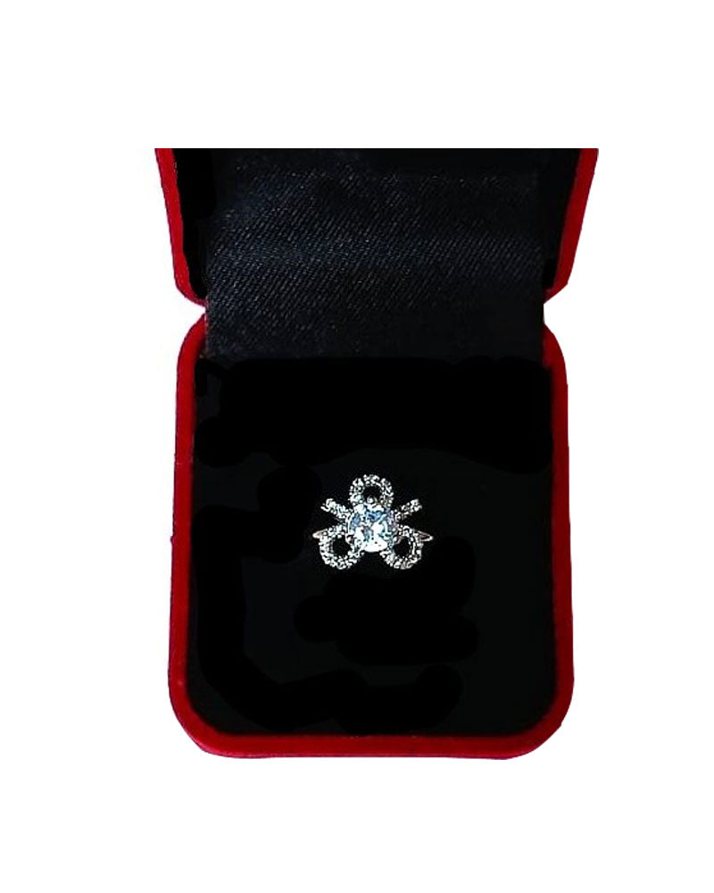 CLEAR RHINESTONE AD RING