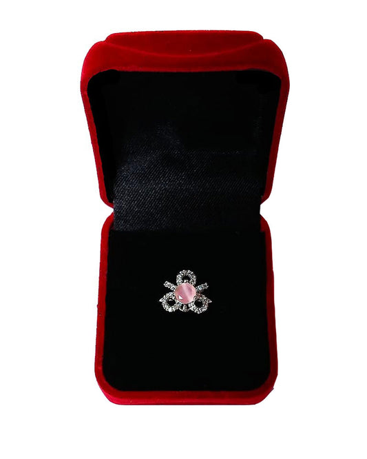 PINK RHINESTONE AD RING