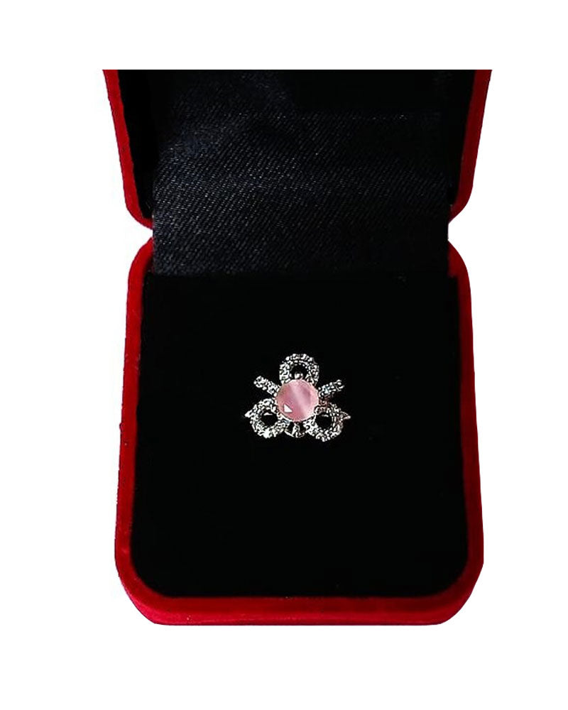 PINK RHINESTONE AD RING