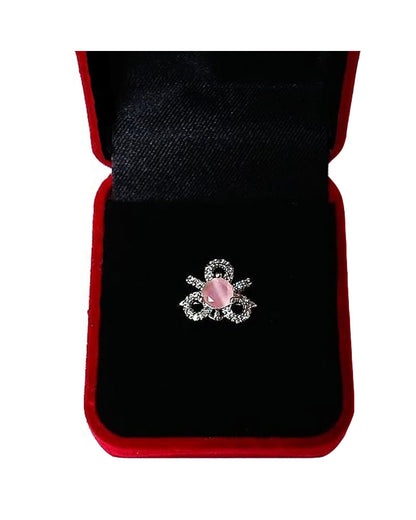 PINK RHINESTONE AD RING