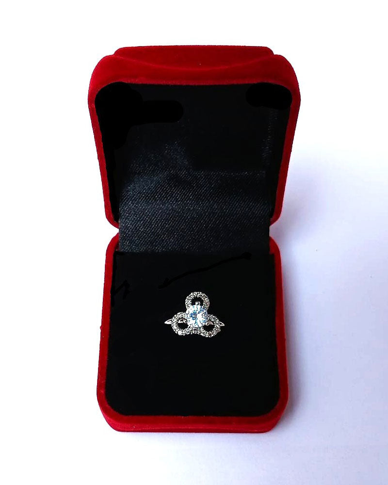 CLEAR RHINESTONE AD RING