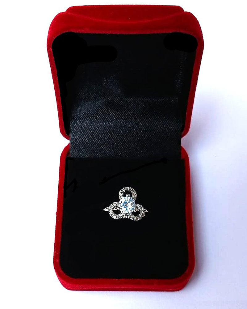 CLEAR RHINESTONE AD RING