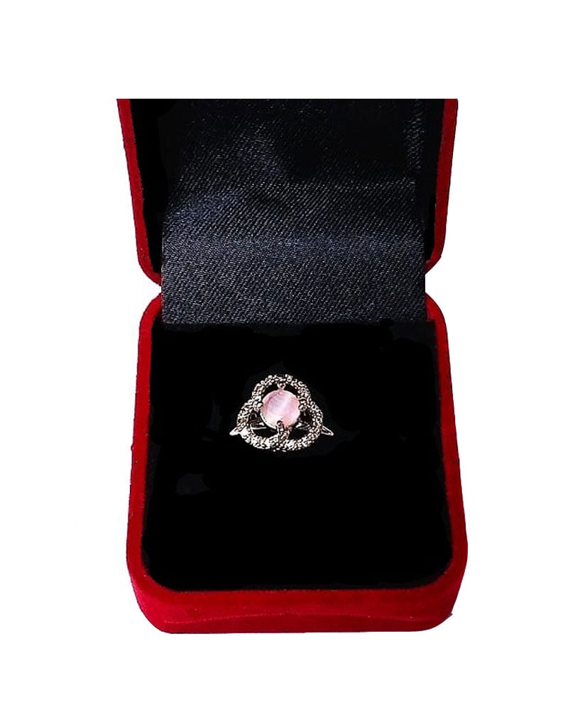 PINK RHINESTONE AD RING