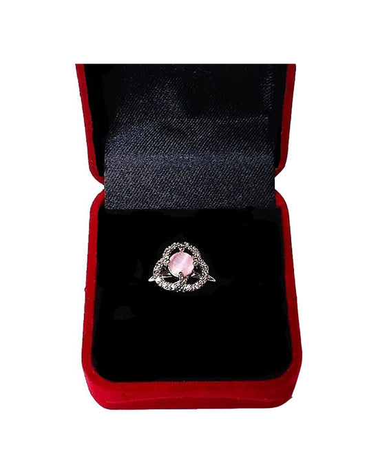 PINK RHINESTONE AD RING