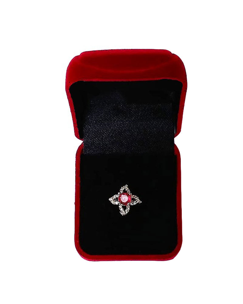 PINK RHINESTONE AD RING