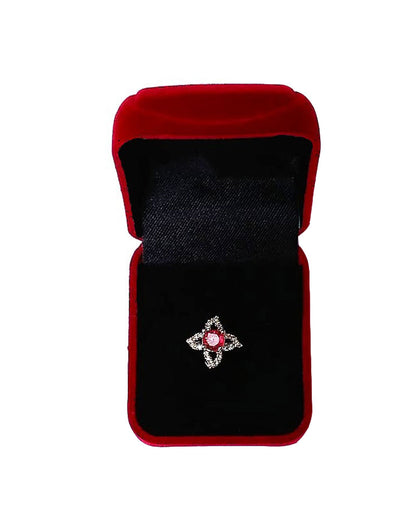 PINK RHINESTONE AD RING