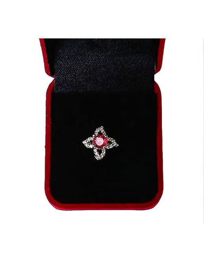 PINK RHINESTONE AD RING