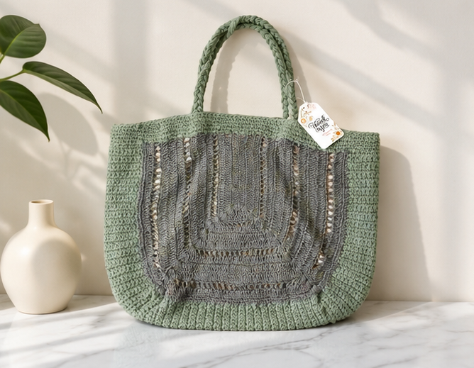 HANDMADE COTTON CROCHET BAG