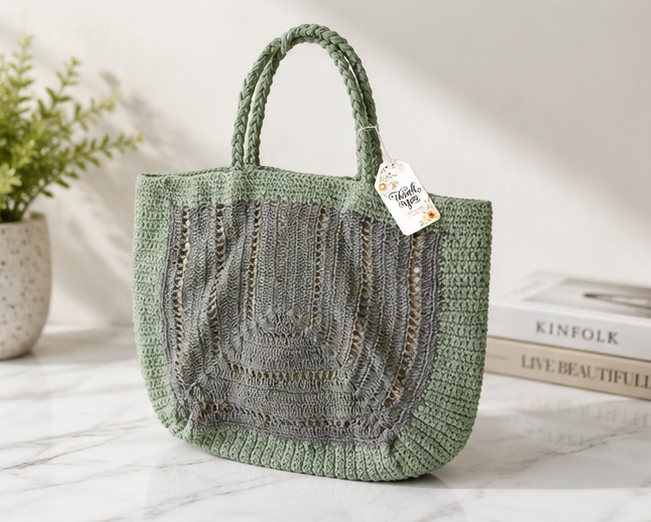 HANDMADE COTTON CROCHET BAG
