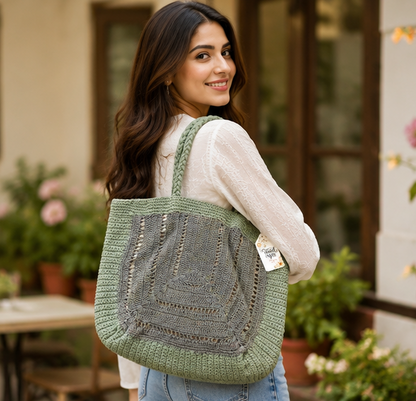 HANDMADE COTTON CROCHET BAG