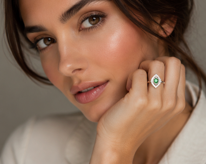 PINK RHINESTONE AD RING