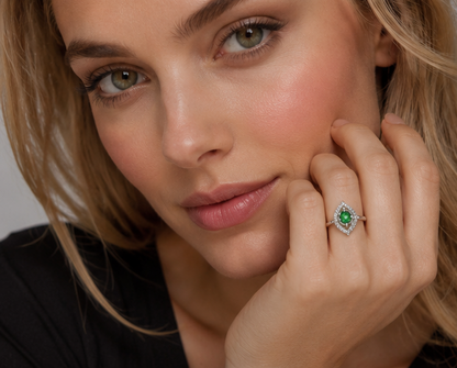 PINK RHINESTONE AD RING